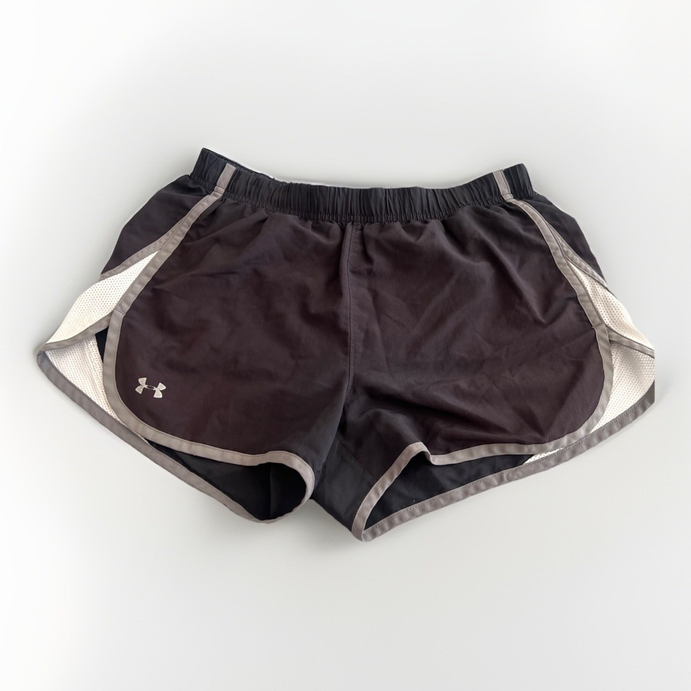 Under Armour Running Shorts Women S Black Semi Fitted Sporty Gym‎ Athleisure